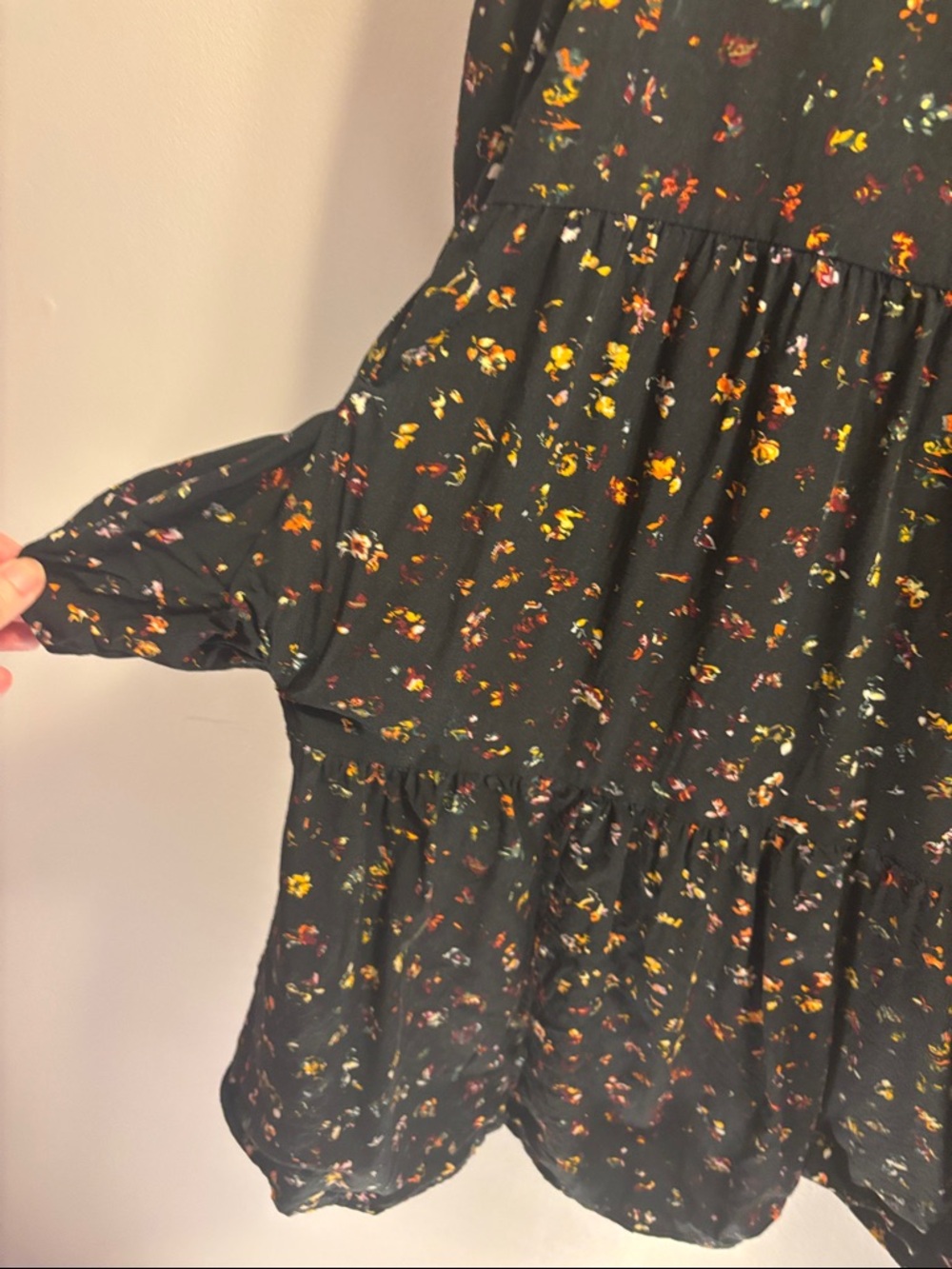 GAP Black Floral Mini Dress - Picture 3 of 5